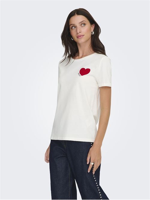  ONLY | 15366452/Cloud Dancer Heart barrados